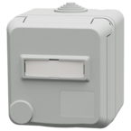 MENNEKES Cepex-Wandsteckdose SCHUKO® mit Beschriftungsfeld, lichtgrau 4573