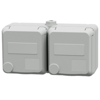 MENNEKES  Cepex-Doppelsteckdose, lichtgrau 4419